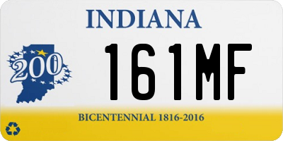 IN license plate 161MF