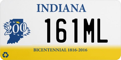 IN license plate 161ML