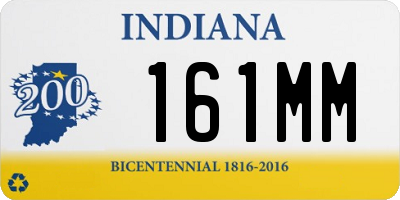 IN license plate 161MM
