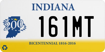 IN license plate 161MT