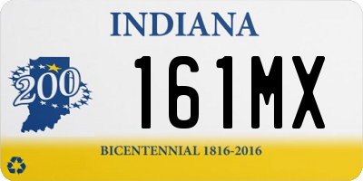 IN license plate 161MX