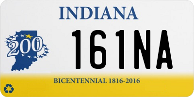 IN license plate 161NA