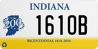 IN license plate 161OB