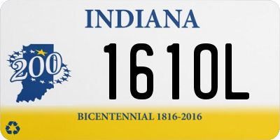 IN license plate 161OL