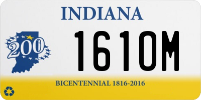 IN license plate 161OM