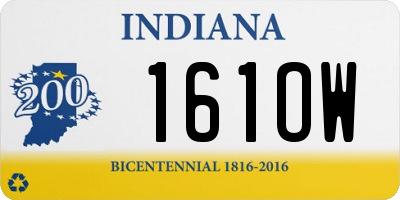 IN license plate 161OW