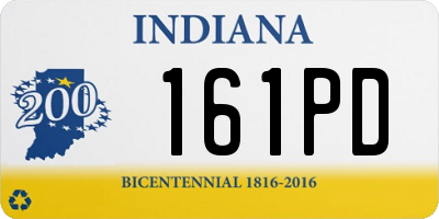 IN license plate 161PD