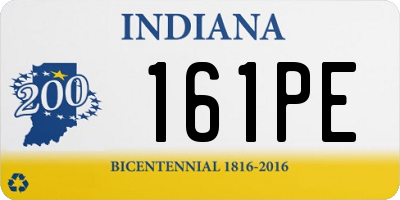 IN license plate 161PE