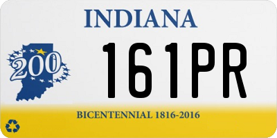 IN license plate 161PR