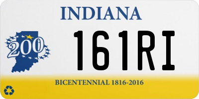 IN license plate 161RI