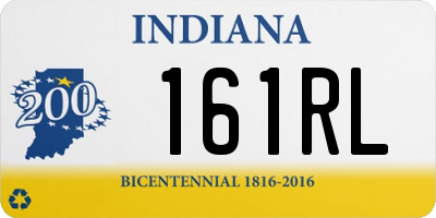 IN license plate 161RL