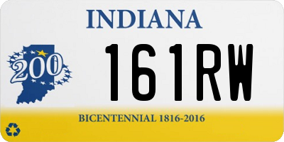 IN license plate 161RW