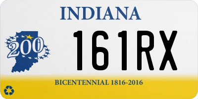 IN license plate 161RX