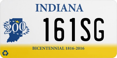 IN license plate 161SG