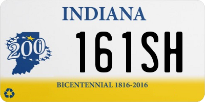 IN license plate 161SH
