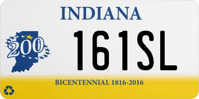 IN license plate 161SL