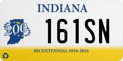 IN license plate 161SN