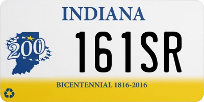 IN license plate 161SR