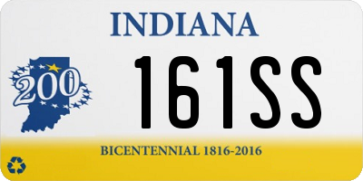 IN license plate 161SS