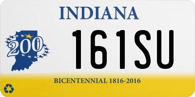 IN license plate 161SU