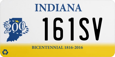 IN license plate 161SV