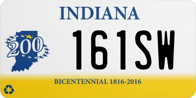 IN license plate 161SW