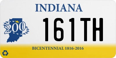 IN license plate 161TH