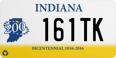 IN license plate 161TK