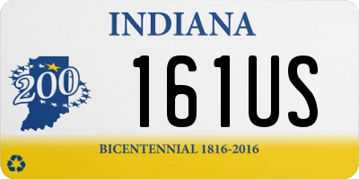 IN license plate 161US