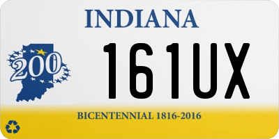 IN license plate 161UX
