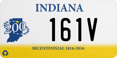 IN license plate 161V