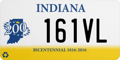 IN license plate 161VL