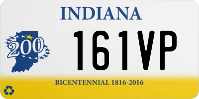 IN license plate 161VP