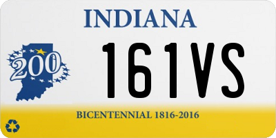 IN license plate 161VS