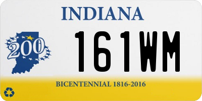 IN license plate 161WM