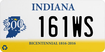 IN license plate 161WS