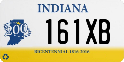 IN license plate 161XB