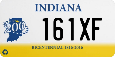 IN license plate 161XF