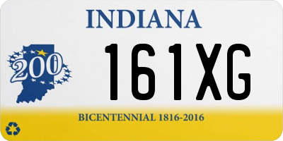 IN license plate 161XG