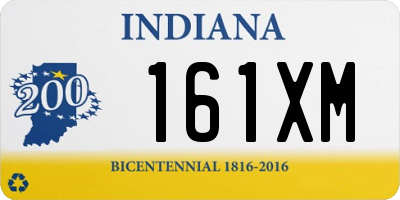IN license plate 161XM