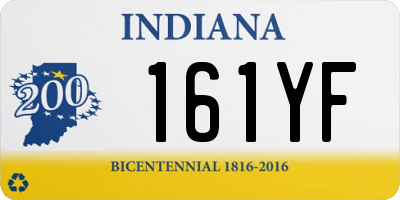 IN license plate 161YF