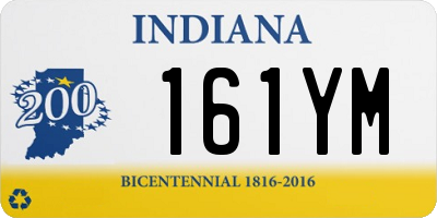 IN license plate 161YM