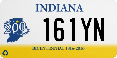 IN license plate 161YN