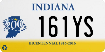 IN license plate 161YS