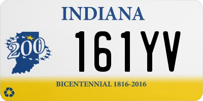 IN license plate 161YV