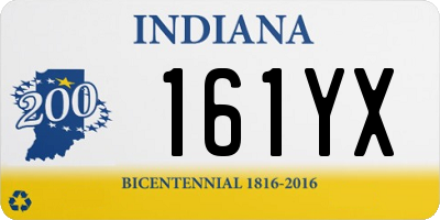 IN license plate 161YX