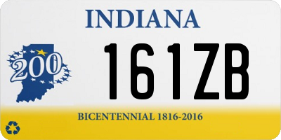 IN license plate 161ZB