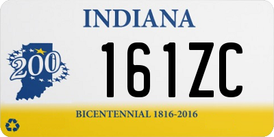 IN license plate 161ZC