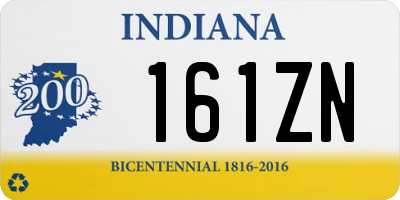 IN license plate 161ZN