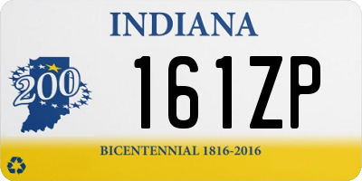 IN license plate 161ZP